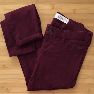 Hollister Co Maroon Skinny Jeans